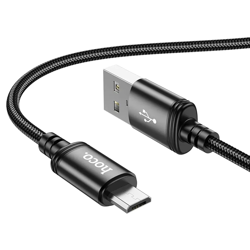 Cabo de Dados e Carregamento USB-A - microUSB HOCO X89, 18W, 1m, Preto