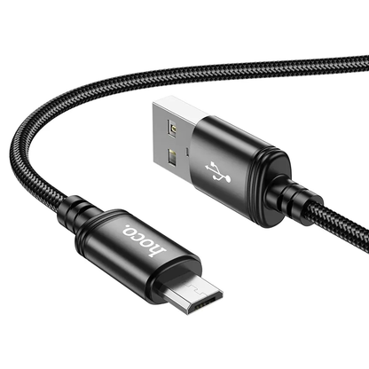 Cabo de Dados e Carregamento USB-A - microUSB HOCO X89, 18W, 1m, Preto