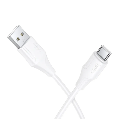 Cabo de Dados e Carregamento USB-A - USB-C HOCO X124, 18W, 1m, Branco