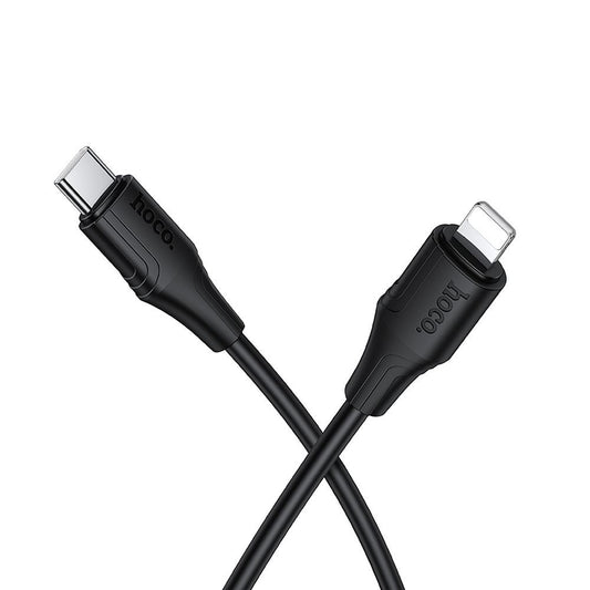 Cabo de Dados e Carregamento USB-C - Lightning HOCO X124, 27W, 1m, Preto