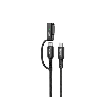Cabo de Carregamento HOCO U142, USB-C - USB-C / MagSafe 3, 240W, 1.8m, Preto