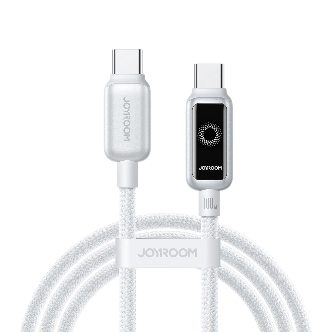 Cabo de Dados e Carregamento USB-C - USB-C Joyroom S-A55 StarFlight Display, 100W, 1.2m, Branco