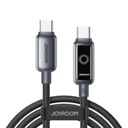 Cabo de Dados e Carregamento USB-C - USB-C Joyroom S-A55 StarFlight Display, 100W, 1.2m, Preto