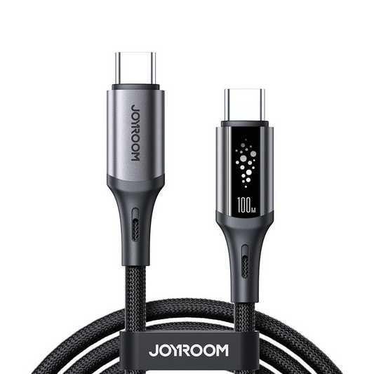 Cabo de Dados e Carregamento USB-C - USB-C Joyroom S-A60 StarTalk, 100W, 1.2m, Preto