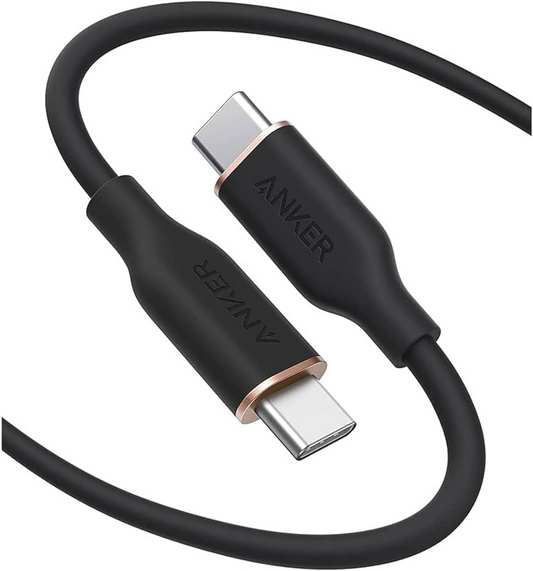 Cabo de Dados e Carregamento USB-C - USB-C Anker PowerLine III, 100W, 0.9m, Preto A8552H11