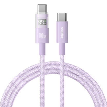 Cabo de Dados e Carregamento USB-C - USB-C Baseus Display 2, 100W, 1m, Roxo P10382702511-00
