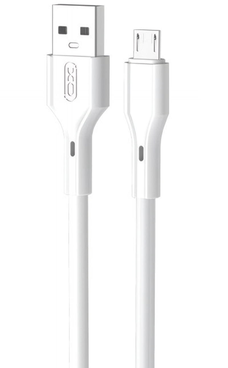 Cabo de Dados e Carregamento USB-A - microUSB XO Design NB230, 18W, 1m, Branco