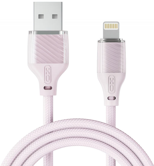 Cabo de Dados e Carregamento USB-A - Lightning XO Design NB291, 18W, 1m, Rosa