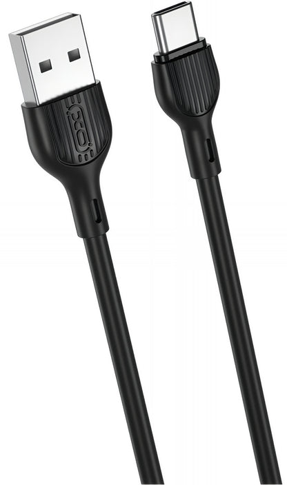 Cabo de Dados e Carregamento USB-A - USB-C XO Design NB200, 10W, 1m, Preto