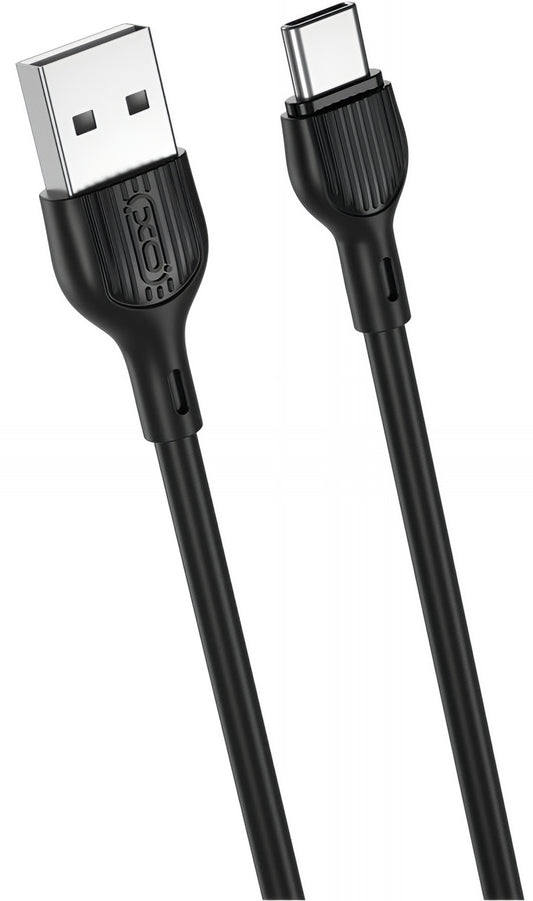 Cabo de Dados e Carregamento USB-A - USB-C XO Design NB200, 10W, 1m, Preto