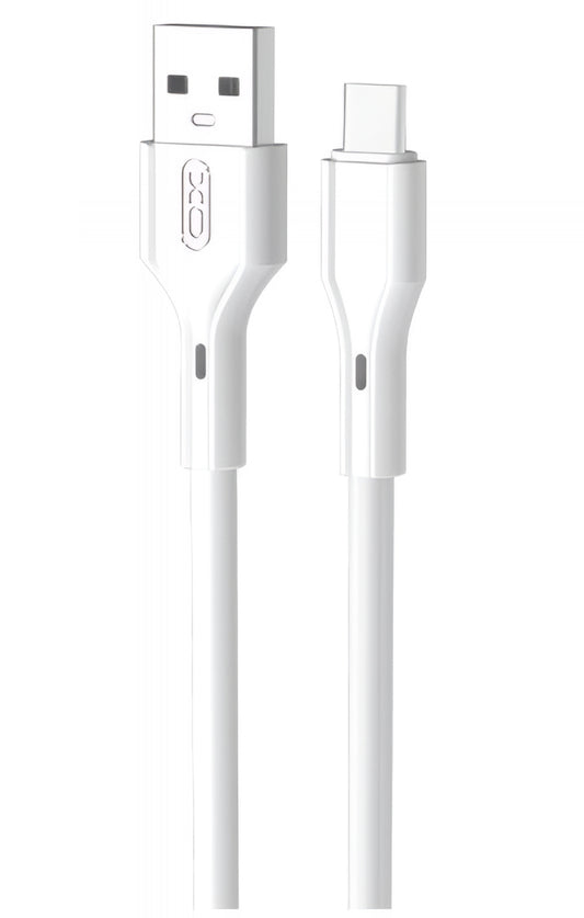 Cabo de Dados e Carregamento USB-A - USB-C XO Design NB230, 18W, 1m, Branco