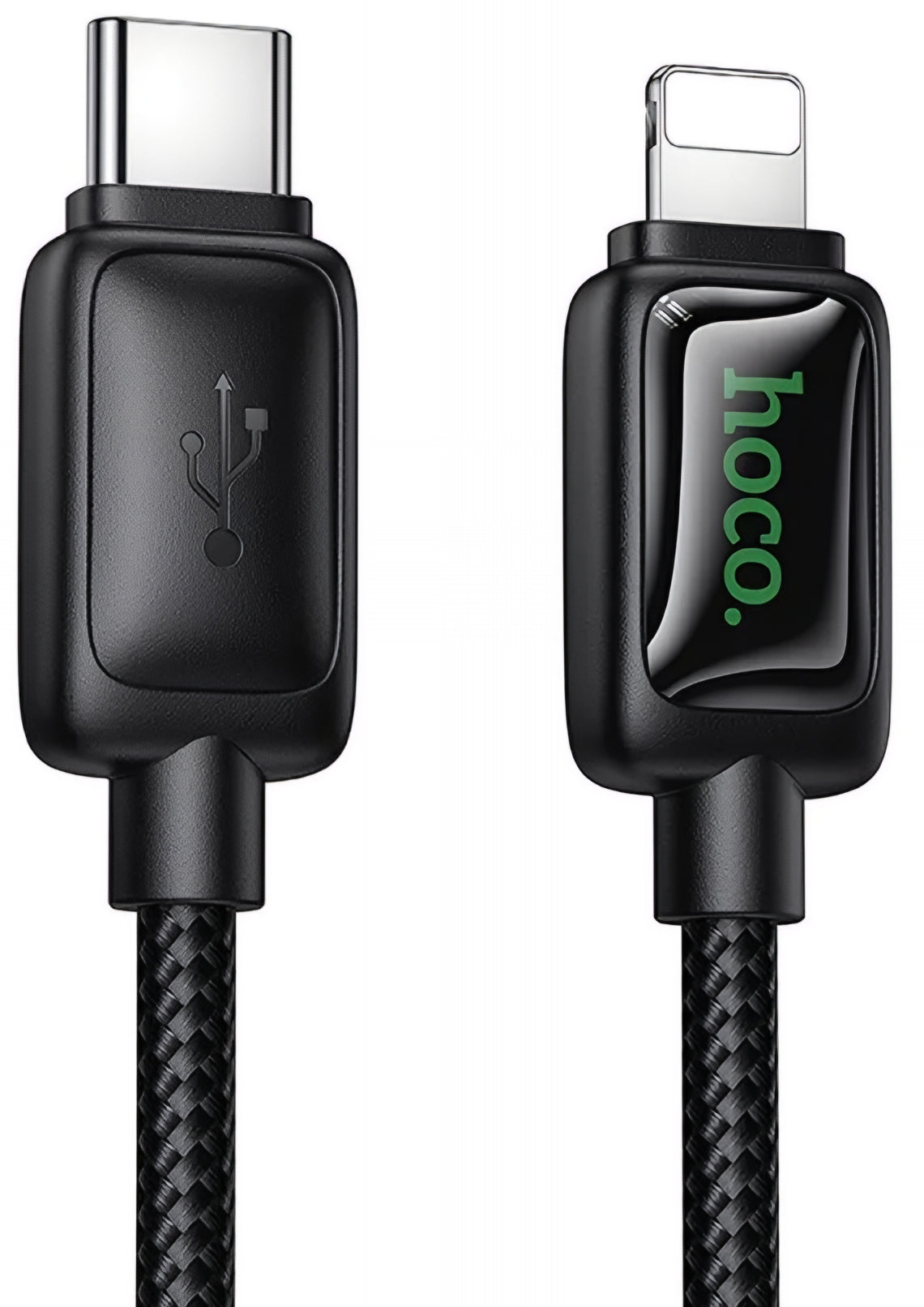 Cabo de Dados e Carregamento USB-C - Lightning HOCO U146, 30W, 1.2m, Preto