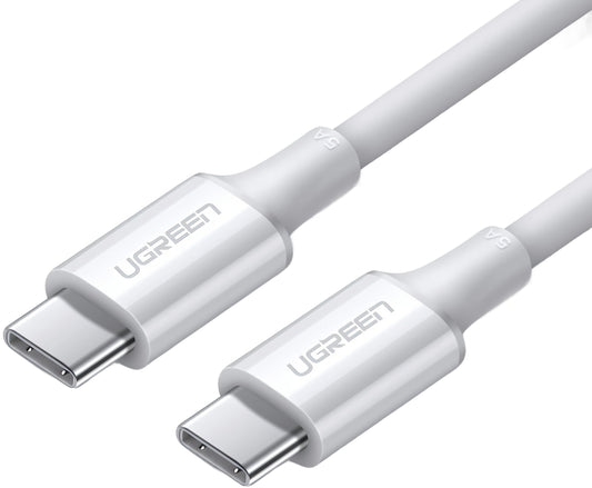 Cabo de Dados e Carregamento USB-C - USB-C UGREEN US300, 100W, 2m, Branco