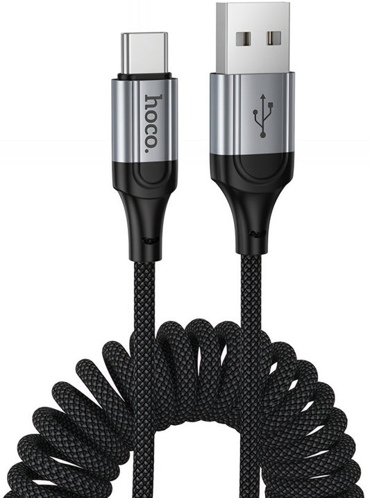 Cabo de Dados e Carregamento USB-A - USB-C HOCO X121, 18W, 1.5m, Preto