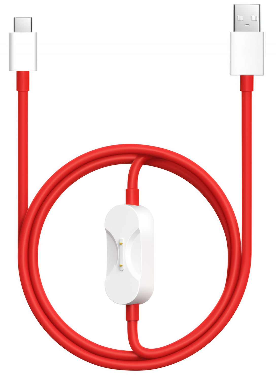 Cabo de Dados e Carregamento USB-A - USB-C / Pogo Pin OnePlus DL162, 80W, 1.2m, Vermelho 5461100665