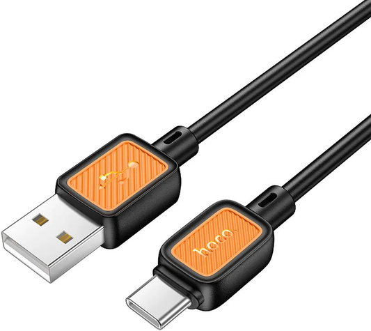 Cabo de Dados e Carregamento USB-A - USB-C HOCO X108, 18W, 1m, Preto