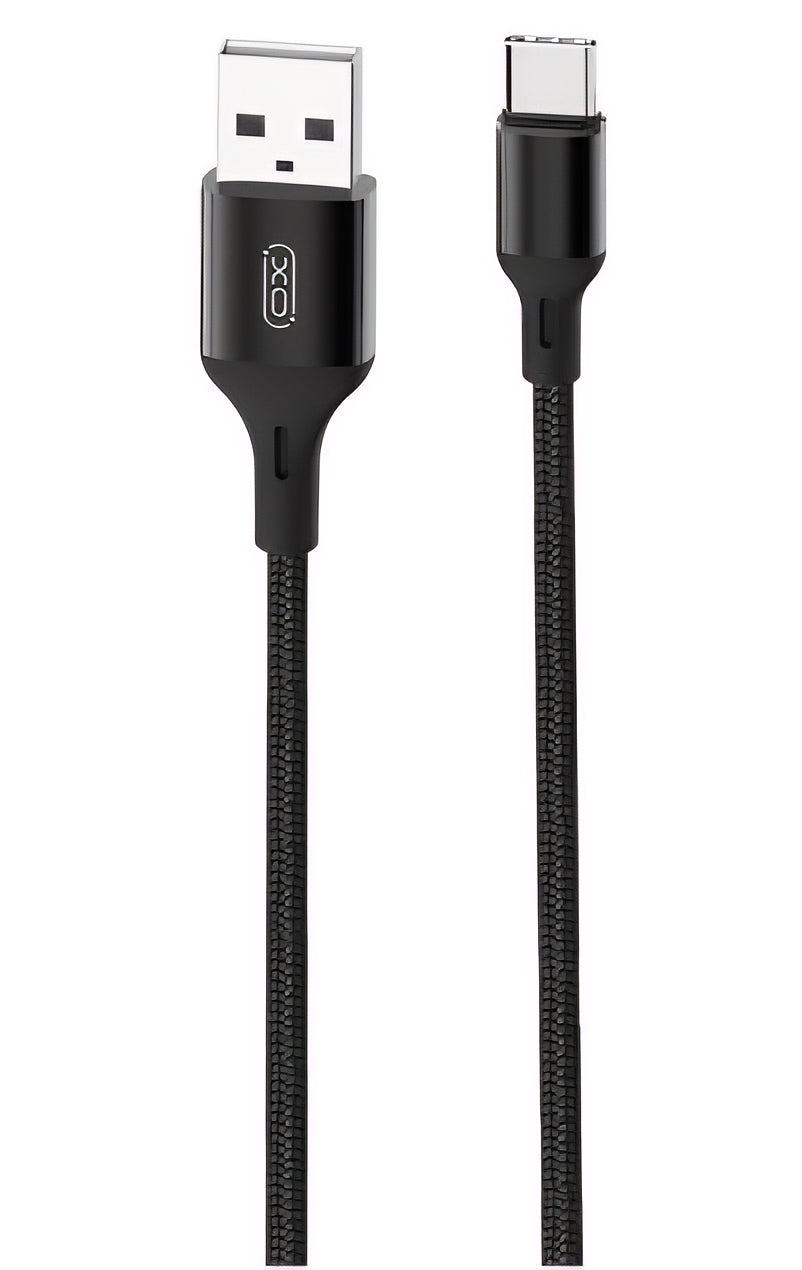Cabo de Dados e Carregamento USB-A - USB-C XO Design NB143, 18W, 2m, Preto