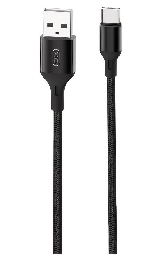 Cabo de Dados e Carregamento USB-A - USB-C XO Design NB143, 18W, 2m, Preto
