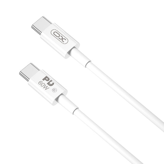 Cabo de Dados e Carregamento USB-C - USB-C XO Design NB-Q190B, 60W, 2m, Branco