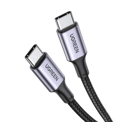 Cabo de Dados e Carregamento USB-C - USB-C UGREEN US316, 100W, 0.5m, Cinzento