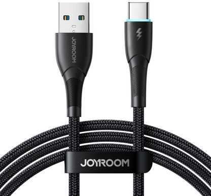 Cabo de Dados e Carregamento USB-A - USB-C Joyroom S-A32, 18W, 1m, Preto