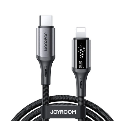 Cabo de Dados e Carregamento USB-C - Lightning Joyroom S-A60 StarTalk, 30W, 1.2m, Preto