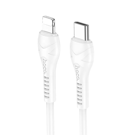 Cabo de Dados e Carregamento USB-C - Lightning HOCO X37, 27W, 1m, Branco