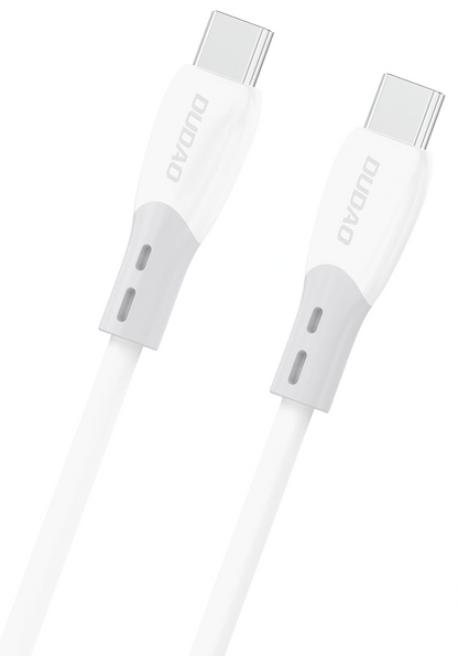 Cabo de Dados e Carregamento USB-C - USB-C Dudao L25SC, 60W, 1m, Branco