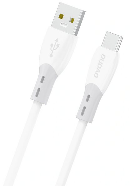 Cabo de Dados e Carregamento USB-A - USB-C Dudao L25ST, 100W, 1m, Branco