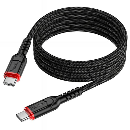 Cabo de Dados e Carregamento USB-C - USB-C HOCO X59 Victory, 60W, 1m, Preto