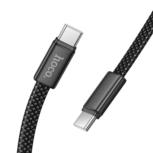 Cabo de Dados e Carregamento USB-C - USB-C HOCO X125, 60W, 1m, Preto