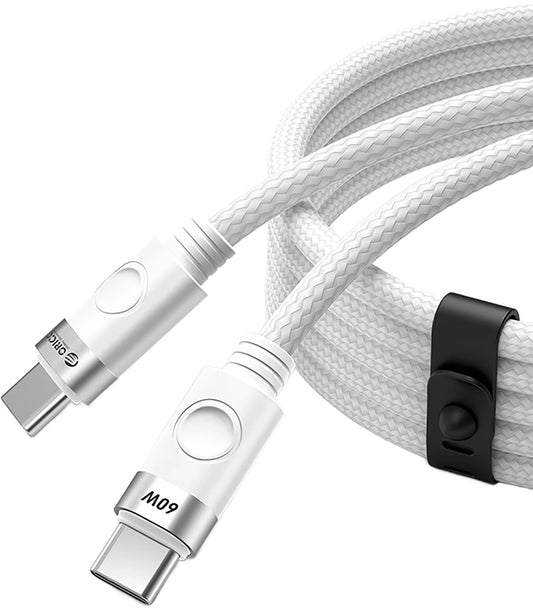 USB-C Data and Charging Cable - USB-C Orico CDX, 60W, 1m, White