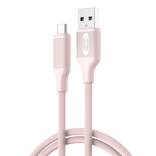Cabo de Dados e Carregamento USB-A - USB-C XO Design NB265, 18W, 1m, Rosa