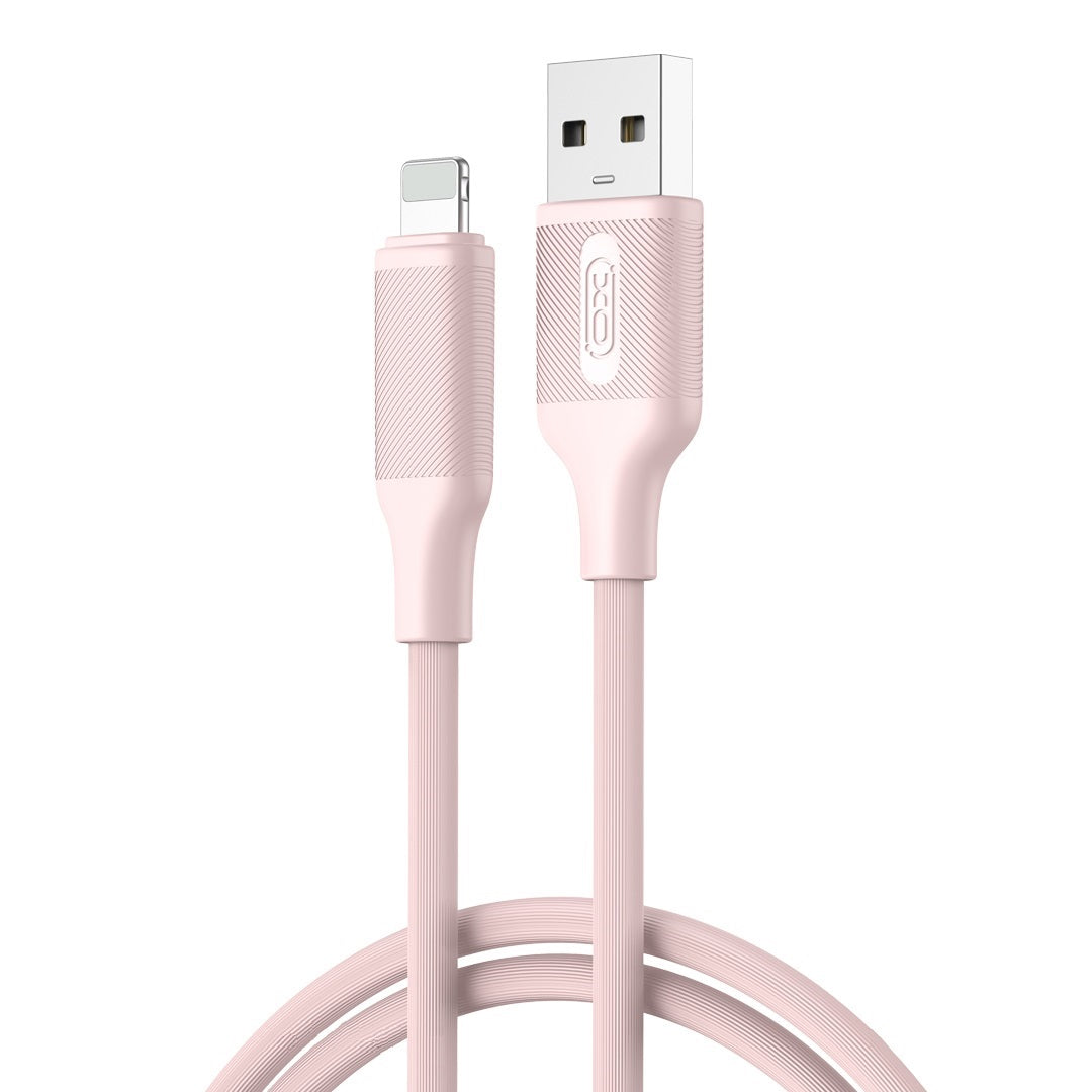 Cabo de Dados e Carregamento USB-A - Lightning XO Design NB265, 12W, 1m, Rosa