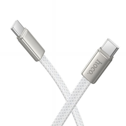 Cabo de Dados e Carregamento USB-C - USB-C HOCO X125, 60W, 1m, Branco