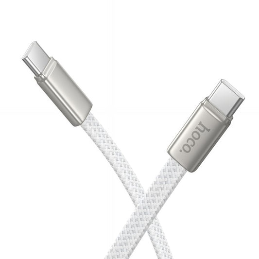 Cabo de Dados e Carregamento USB-C - USB-C HOCO X125, 60W, 1m, Branco