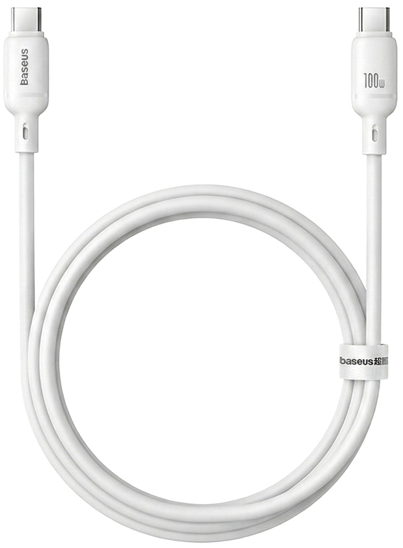 USB-C to USB-C Data and Charging Cable Baseus Silky, 100W, 1m, White P10377704213-00