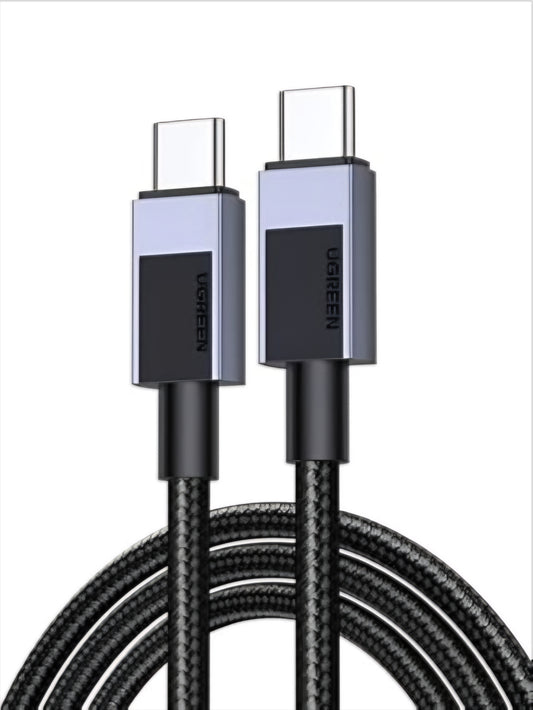 Cabo de Dados e Carregamento USB-C - USB-C UGREEN L512, 100W, 2m, Cinza