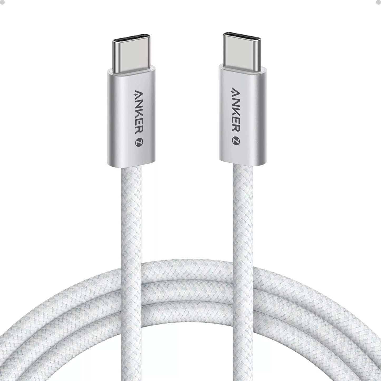 Cabo de Dados e Carregamento USB-C - USB-C Anker Zolo, 240W, 1.8m, Branco A8060H22