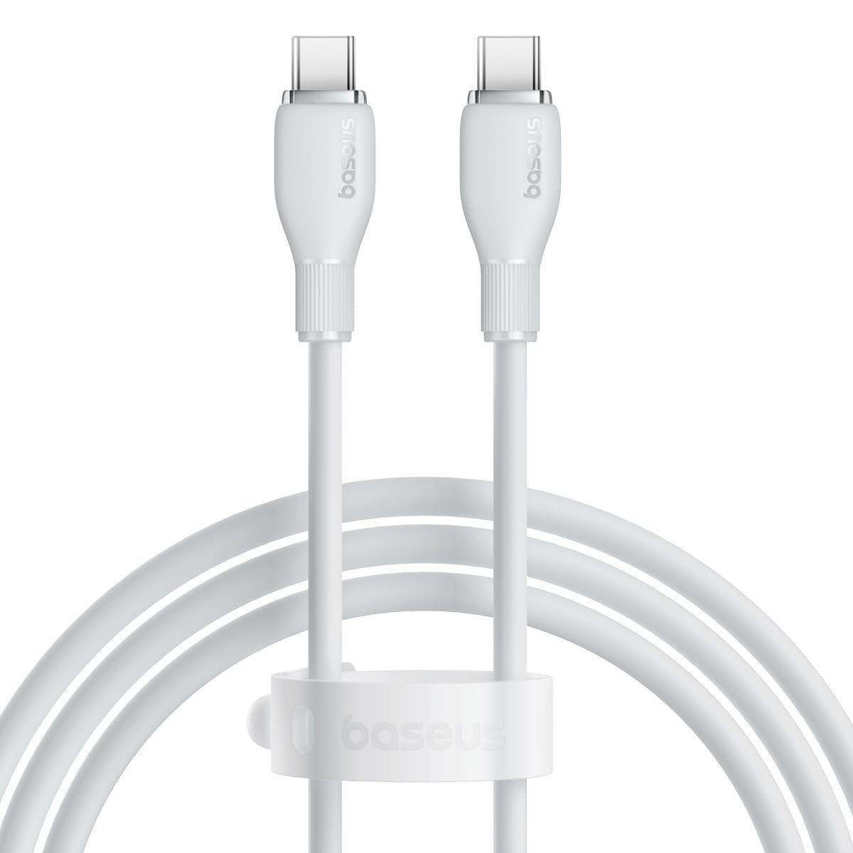 Cabo de Dados e Carregamento USB-C - USB-C Baseus Pudding, 100W, 1.2m, Branco P10355702221-00