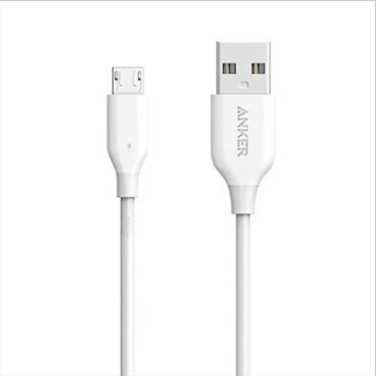 Cabo de Dados e Carregamento USB-A - microUSB Anker PowerLine, 18W, 1m, Branco A8132H21