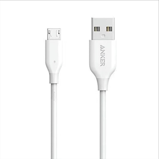 Cabo de Dados e Carregamento USB-A - microUSB Anker PowerLine, 18W, 1m, Branco A8132H21