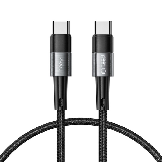 Cabo de Dados e Carregamento USB-C - USB-C Tech-Protect Ultraboost, 100W, 0,25m, Cinzento