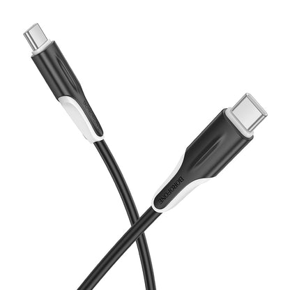 Cabo de Dados e Carregamento USB-C - USB-C Borofone BX119 New, 60W, 1m, Preto
