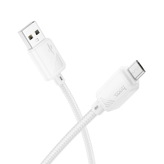 Cabo de Dados e Carregamento USB-A - microUSB HOCO X113, 18W, 1m, Branco
