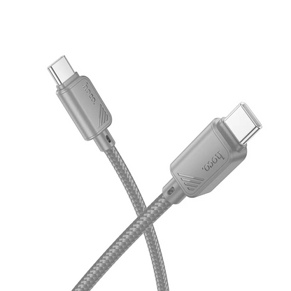 Cabo de Dados e Carregamento USB-C - USB-C HOCO X113, 60W, 1m, Cinzento