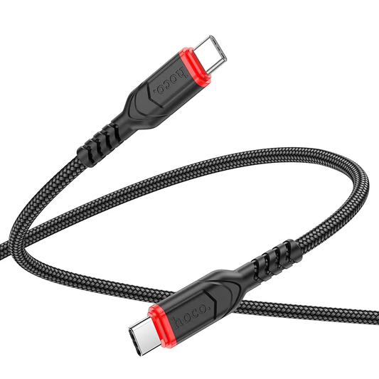 Cabo de Dados e Carregamento USB-C - USB-C HOCO X59 Victory, 60W, 3m, Preto