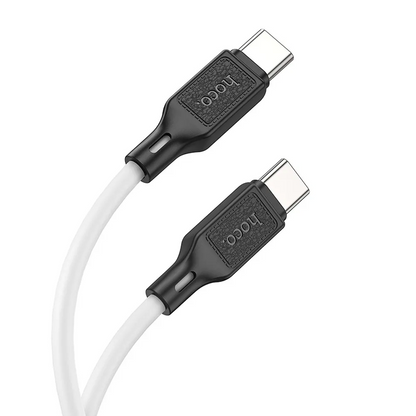 Cabo de Dados e Carregamento USB-C - USB-C HOCO X90, 60W, 1m, Branco