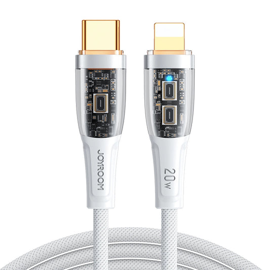 Cabo de Dados e Carregamento USB-C - Lightning Joyroom S-CL020A3, 20W, 1,2m, Branco