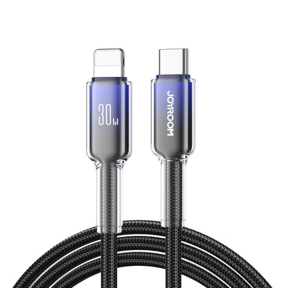 Cabo de Dados e Carregamento USB-C - Lightning Joyroom S-A42, 30W, 1,2m, Preto